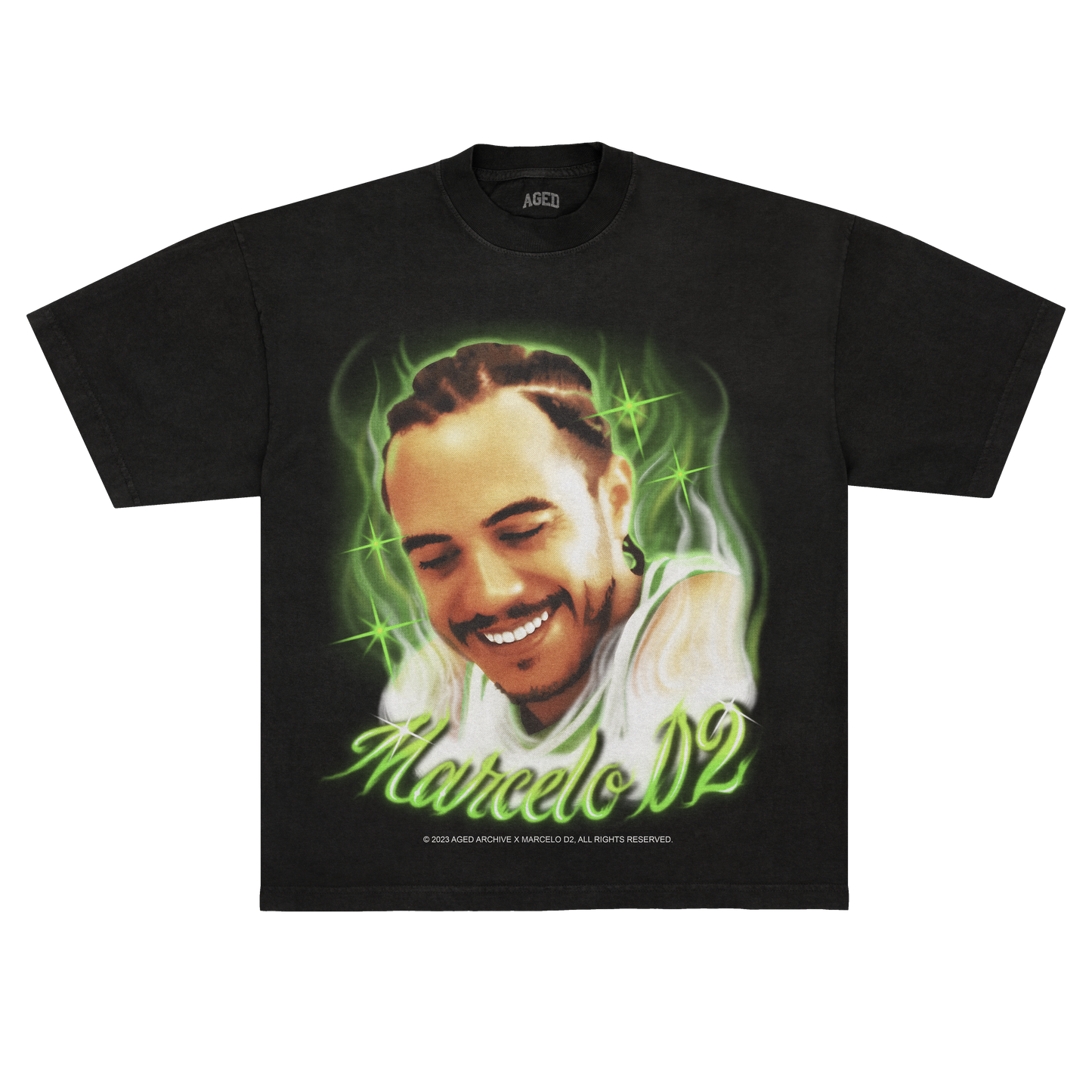 Camiseta Aged "Marcelo D2 Airbrush" - Standard