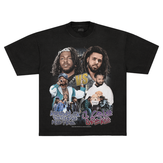 Camiseta Aged "Kendrick VS Drake" - Standard